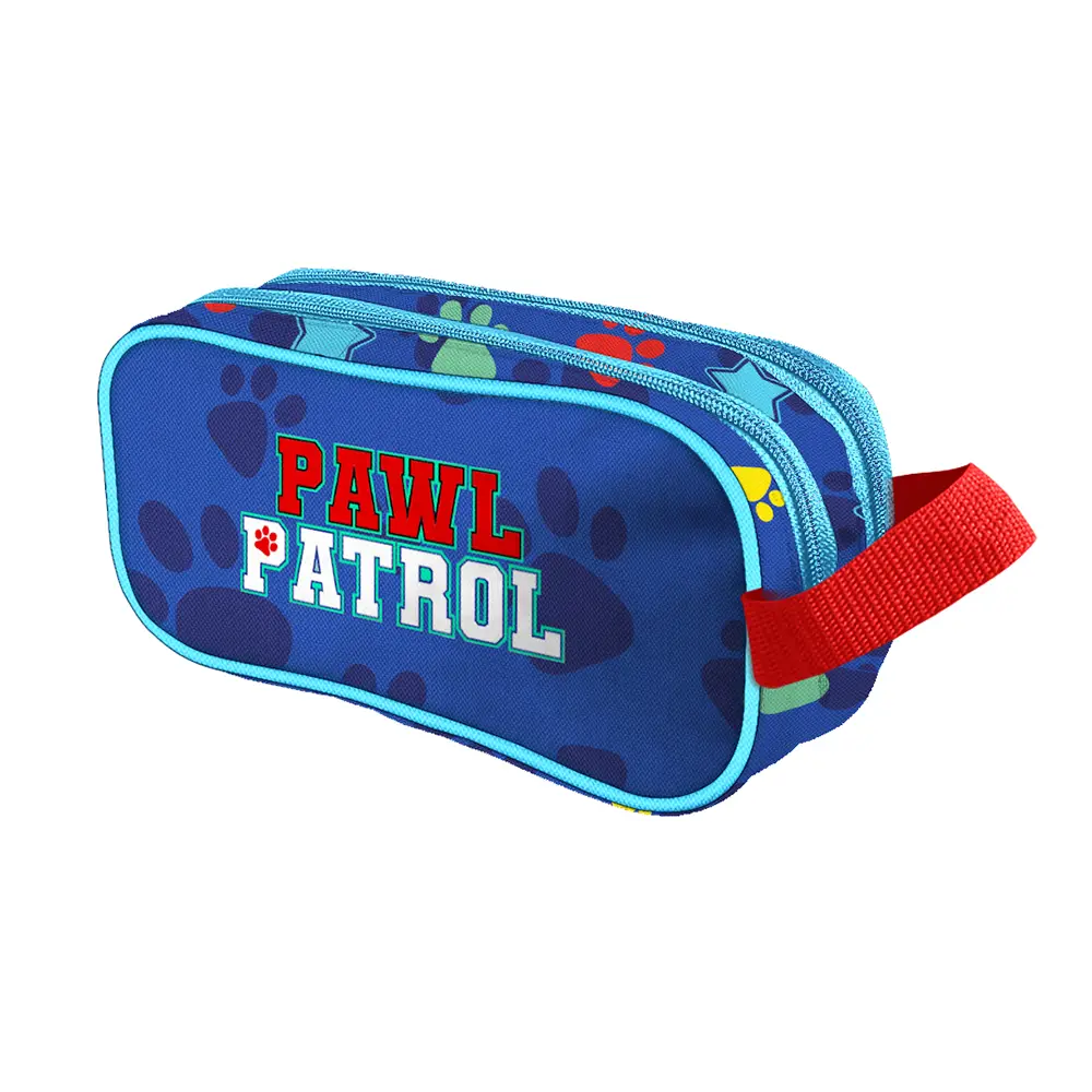 Cartuchera escolar de doble compartimento diseño paw patrol niño