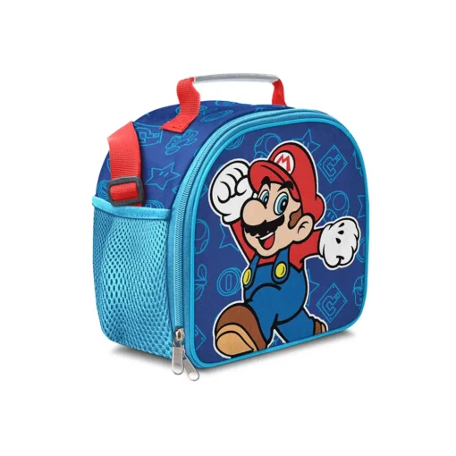 Lonchera infantil escolar super mario vista frontal